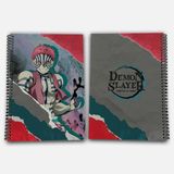 Demon Slayer Akaza Çizgili A4 Okul Defteri 72 Yaprak Model 1 - Baskılı