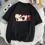 Demon Slayer Anime Baskılı Erkek T Shirt - Siyah - XL