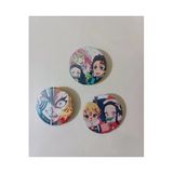 Demon Slayer Anime Buton Rozet 3 Adet 37Mm