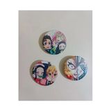 Demon Slayer Anime Buton Rozet Seti, 3 Adet 37Mm
