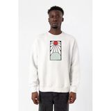 Demon Slayer Anime Crest Earring Demon Beyaz Erkek 2ip Sweatshirt