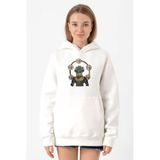 Demon Slayer Anime Hantengu Clone Beyaz Kadın 3İp Kapşonlu Sweatshirt