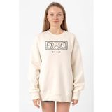 Demon Slayer Anime Inosuke Hashibira Eyes Ekru Kadın 2ip Sweatshirt