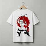 Demon Slayer Anime Karakter Baskılı Yüksek Kalite Pamuklu T-Shirt - Beyaz - XL