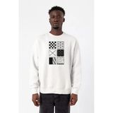 Demon Slayer Anime Patterns Beyaz Erkek 2ip Sweatshirt