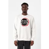 Demon Slayer Anime Squad Demon Slayer Kimetsu No Yaiba Beyaz Erkek 2ip Sweatshirt
