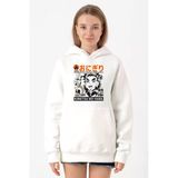 Demon Slayer Anime Super Yummy Beyaz Kadın 3İp Kapşonlu Sweatshirt