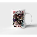 Demon Slayer Anime Tasarım Kupa - Hediyelik Kupa - Baskılı Kupa - 001 - Beyaz - 300 ml