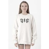 Demon Slayer Anime Upper Moon Demon Eyes Beyaz Kadın 2ip Sweatshirt