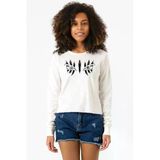 Demon Slayer Anime Upper Moon Demon Eyes Ekstra Uzunkol Sweatshirt Ekru