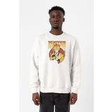 Demon Slayer Anime Zenitsu Poster Beyaz Erkek 2ip Sweatshirt