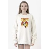 Demon Slayer Anime Zenitsu Poster Beyaz Kadın 2ip Sweatshirt