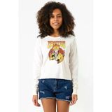 Demon Slayer Anime Zenitsu Poster Ekstra Uzunkol Sweatshirt Ekru