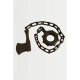 Demon Slayer Gyomei Himejima Chain Fidget Spinner Stres Çarkı - 01 - Siyah - Gri