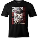 Demon Slayer - Hashibira Inosuke Siyah Erkek Tshirt