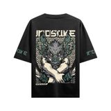 Demon Slayer Inosuke Hashibira Oversize Siyah T-shirt (Siyah, S)