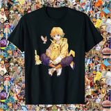 Demon Slayer Kimetsu No Yaiba Zenitsu tişört - Siyah - XL