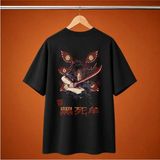 Demon Slayer Kokushibu Oversize Tisort - Siyah