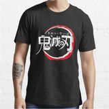Demon Slayer Logo Black Tişört - Siyah - XL