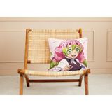 Demon Slayer Mitsuri Kanroji Desenli Kare Yastık Kılıfı - 43 x 43