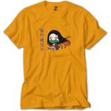 Demon Slayer Nezuko Kamado Tiny Sarı Tişört - XL