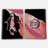 Demon Slayer Nezuko Kareli A4 Okul Defteri 72 Yaprak Model 1 - Baskılı