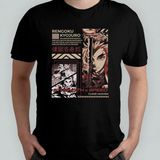 Demon Slayer Rengoku %100 Pamuklu Bisiklet Yaka T-Shirt Model 1 - Siyah - XL