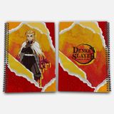 Demon Slayer Rengoku Çizgisiz A4 Okul Defteri 72 Yaprak Model 1 - Baskılı