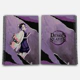 Demon Slayer Shinobu Çizgili A4 Okul Defteri 72 Yaprak Model 1 - Baskılı