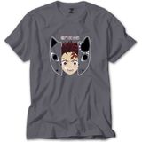 Demon Slayer Tanjiro Kamado Gri Tişört