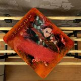 Demon Slayer Tanjiro Mousepad 17,5X21,5CM – Kimetsu No Yaiba Anime Mousepad - Karışık - Beyaz