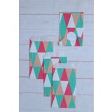 demontecraft Geometrik Mini Boy (8*13cm) Kağıt Zarf/hediye Zarfı, Kağıt Poşet 10 Adet