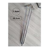 Demontepark 1 Adet-38.5cm Metal Firkete Ayak, Nikel Krom Kaplamalı