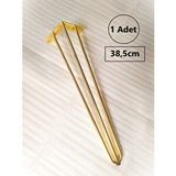 Demontepark 1 Adet-38,5cm Metal Firkete Ayak, Gold Renk Kaplama,masa Ayağı