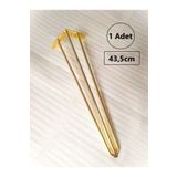 Demontepark 1 Adet-43.5cm Metal Firkete Ayak, Gold Renk Kaplama,masa Ayağı