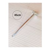 Demontepark 1 Adet-45cm Metal Konik Ayak-sehpa Ayağı-gümüş Renk Kaplama