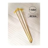 Demontepark 1 Adet-48.5cm Metal Firkete Ayak, Gold Renk Kaplama,masa Ayağı