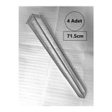Demontepark 4 Adet-71.5cm Metal Firkete Ayak, Nikel Krom Kaplamalı
