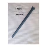 Demontepark 4 Adet-72cm Metal Konik Ayak-Masa Ayağı-Antrasit Renk(Çap:5,1cm)