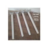 DEMONTEPARK 4 Adet-73cm Ahşap Masa Ayağı-beyaz Renk- Üst Ayak Çapı: 5,5cm