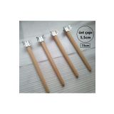 DEMONTEPARK 4 Adet-73cm Ahşap Masa Ayağı-boyasız, Naturel-( Üst Çap:5,5 Cm)