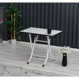 Demontepark 50 x 70 cm Katlanır Masa Kamp Masası Karavan Masası Mutfak Masası Balkon Masası Çalışma Masası Beyaz