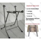 Demontepark Katlanır Masa Ayağı Küçük Boy 60 cm Yüksekliğinde 40*50 cm ve 50*50 cm Tablo Ölçülerine Uygun