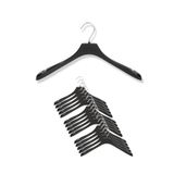 DEMOPLAST HANGER & TEXTILE ACCESSORIES Ceket, Elbise Askısı, Kaliteli, Plastik Siyah Askı(15 Adet)