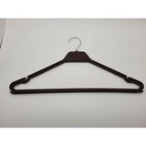 DEMOPLAST Lüks Kadife Kaplı Elbise, Etek, Pantolon, Bluz Askısı, 5 Adet (42CM) - Kahverengi