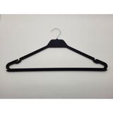 DEMOPLAST Lüks Kadife Kaplı Elbise, Etek, Pantolon, Bluz Askısı, 5 Adet (42CM) - Siyah