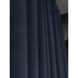 Demor Home 1/2 Sık Pile Derin Mavi Kadife Dokulu Fon Perde|ütü Istemez|en Çok Satılan - 60 x 270 cm