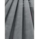 Demor Home 1/2 Sık Pile Gümüş Grisi Kadife Dokulu Fon Perde|ütü Istemez|en Çok Satılan - 120 x 270 cm