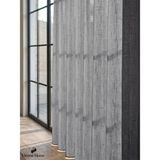 Demor Home Duman Grisi Lüks Keten Dokulu 1/3 Sık Pile Zarif Tül Perde | Ütü Istemez | Dolgun Pile | Trend Ürün - 150 x 260 cm