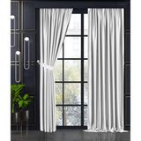 Demor Home Gri Renk Yarı Mat Blackout Ekstrafor Büzgülü Tek Kanat 100x270 cm Fon Perde